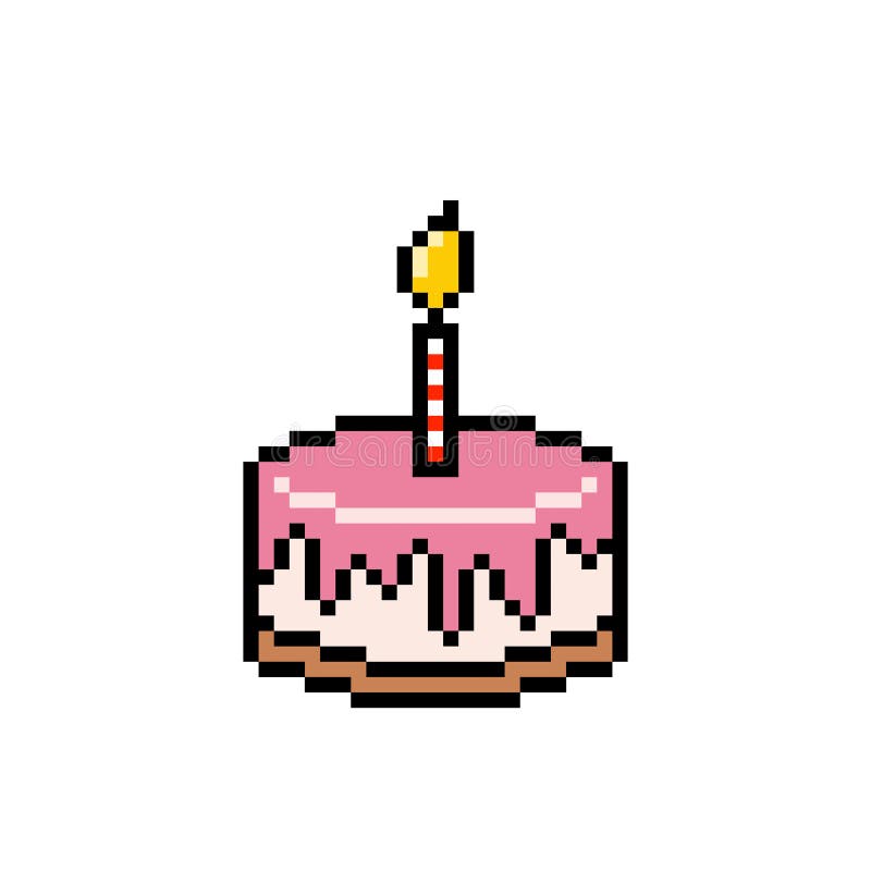 Minecraft Cake Pixel Art 3d