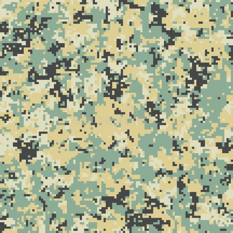 Pixel Camouflage for a Soldier Army Uniform. Modern Camo Fabric Design ...