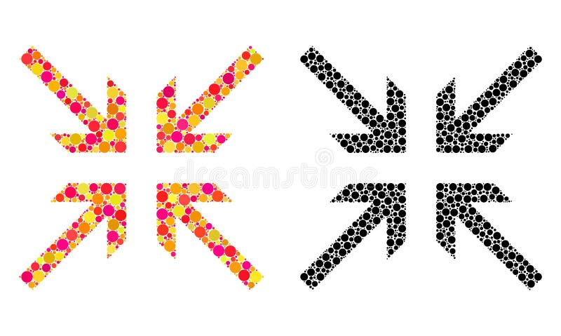 Pixel Collide Arrows Mosaic Icons vector illustration Pixel Collide Arrows Mosaic Icons vector illustration