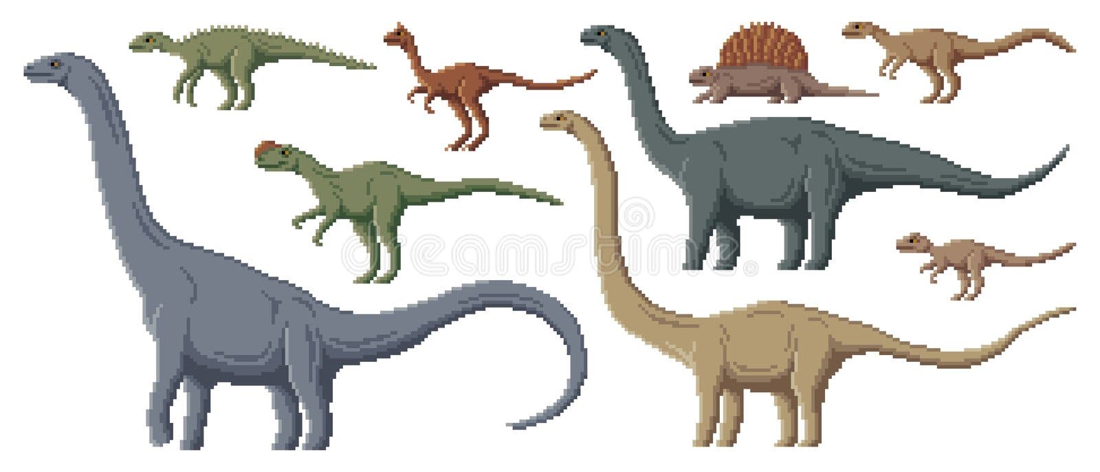 T Rex Pixel Art Dinossauro Video Game Cartoon Ilustração do Vetor -  Ilustração de fundo, jogo: 228480589