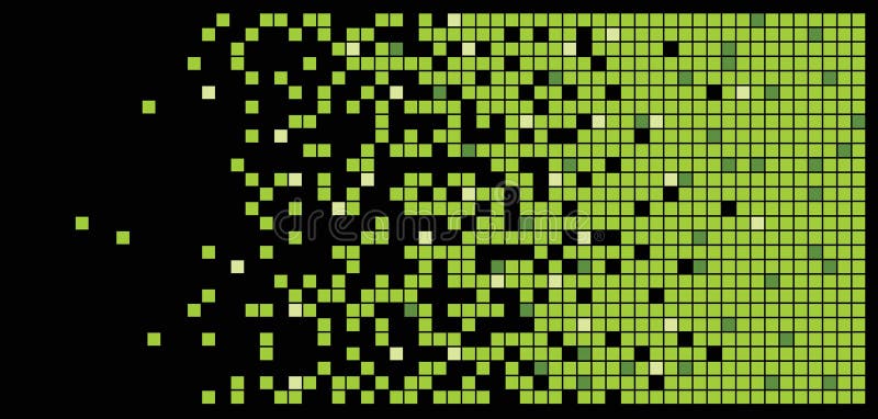 Pixel disintegration background. Decay effect. Dispersed dotted pattern. Concept of disintegration, pixel mosaic vector illustration