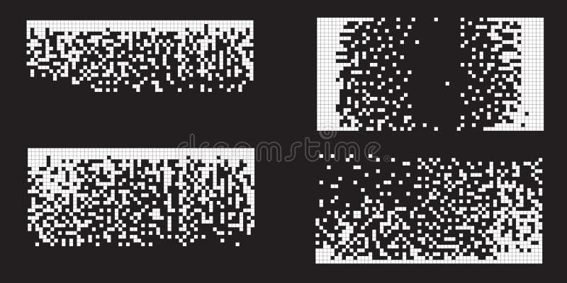 Pixel disintegration background. Decay effect. Dispersed dotted pattern. Concept of disintegration, pixel mosaic royalty free illustration