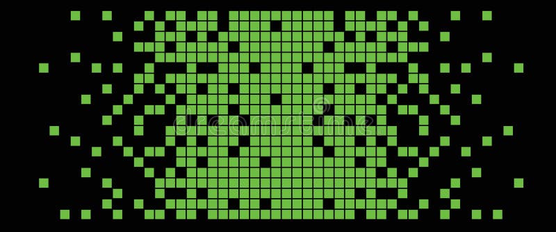 Pixel disintegration color background. Decay effect. Dispersed dotted pattern. Concept of disintegration, pixel mosaic royalty free illustration