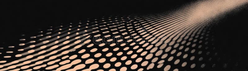 Pixel e punti mezzitoni concentrici creano un impulso visivo evidente sullo sfondo di grigliato scuro royalty illustrazione gratis