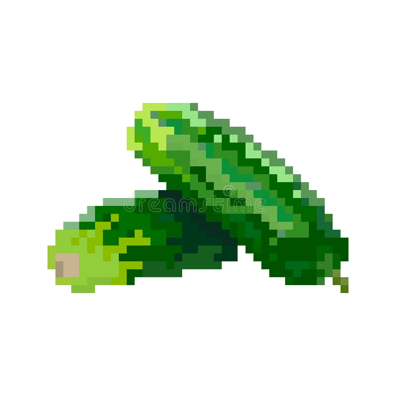 Eggplant Pixel Art. Purple Vegetable 8 Bit Stock Vector Illustration