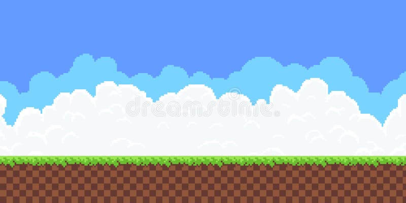Pixel Game Background stock vector. Illustration of soil - 85535813