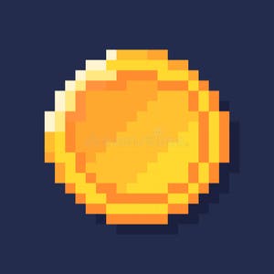 Pixel Gold Coin 8 bit Retro Video Game Style Vector Illustration Pixel Gold Coin 8 bit Retro Video Game Style Vector Illustration