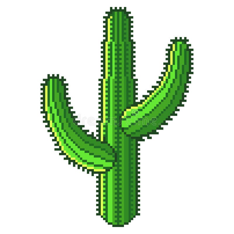 Cacti pixel art set cactus com coleção de flores flora do deserto