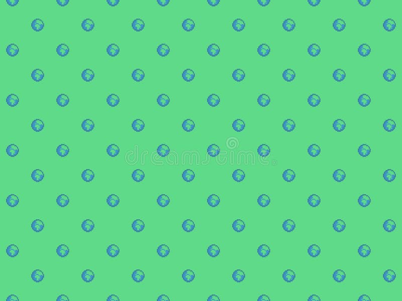 Pixel Green Earth Wallpaper - Seamless Pattern Stock Illustration -  Illustration of balanced, abstract: 226920386