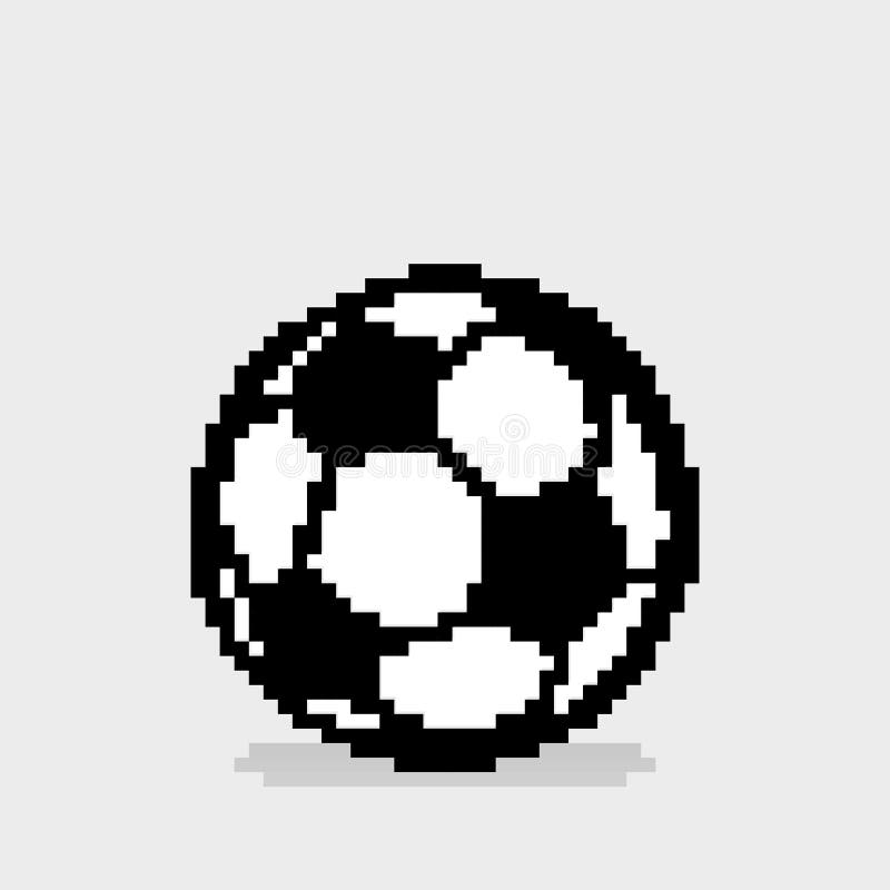 Set of pixel soccer balls stock vector. Illustration of grid 76449403