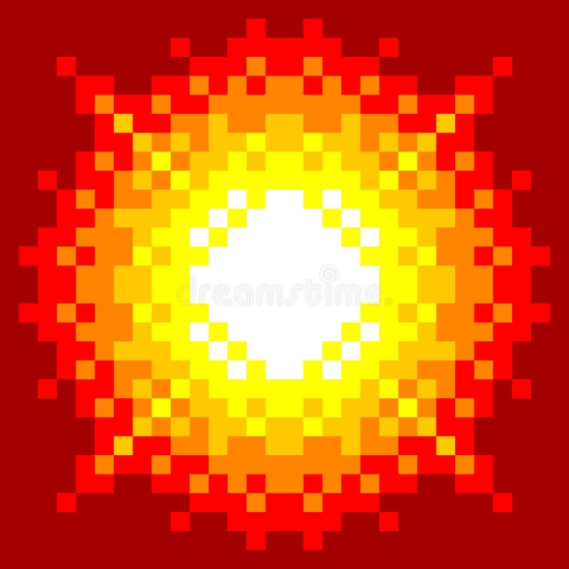 Pixel-Kunst Explosie met 8 bits