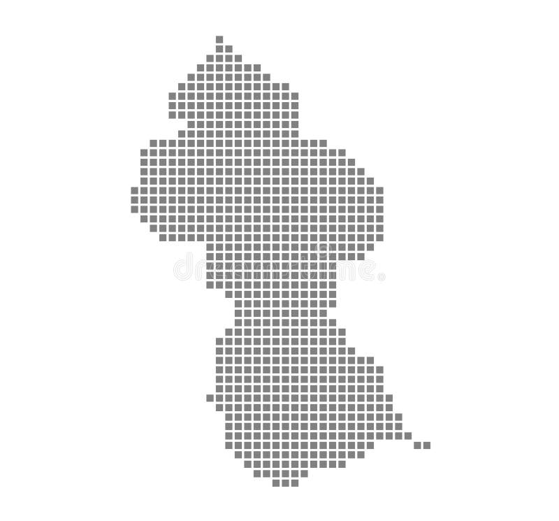 Pixel Map of Guyana. Vector Dotted Map of Guyana Isolated on White ...
