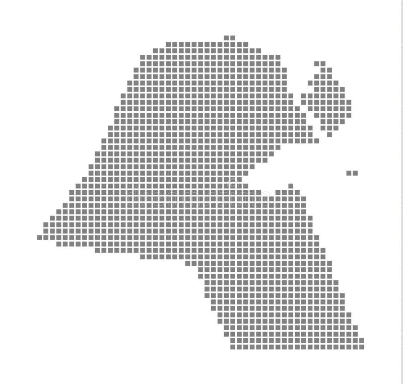 Pixel Map Of Kuwait. Vector Dotted Map Of Kuwait Isolated ...