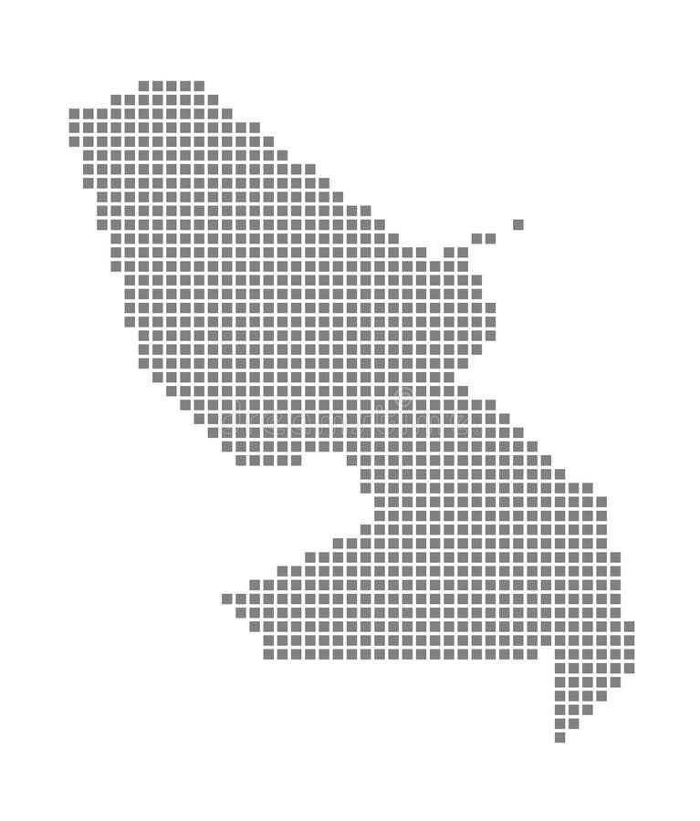 Pixel Map Of Martinique. Vector Dotted Map Of Martinique Isolated On ...
