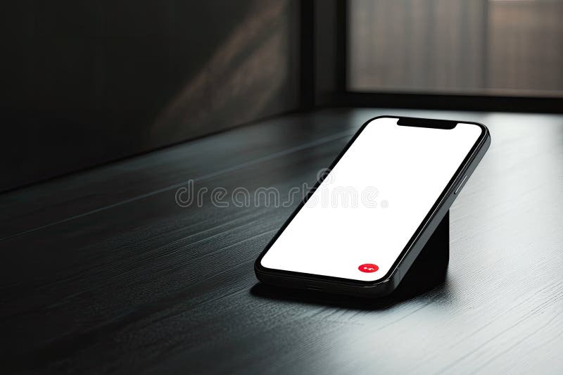 Pixel Perfect Picture of Smartphone with Missed Call Notification on Screen royalty free illustration