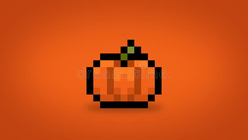 Pixel Art Pumpkin Icon. 32x32 Pixels Stock Vector - Illustration of coding,  fear: 180013954