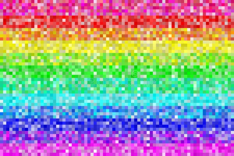 Pixel Rainbow Pattern Background. EPS8 Vector