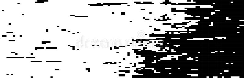 Pixel squares background. Glitch effect. Monochrome geometric texture. Vector Illustration royalty free illustration