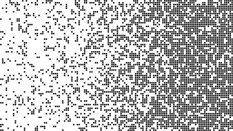 Pixel squares background. Monochrome geometric texture. Vector Illustration stock illustration