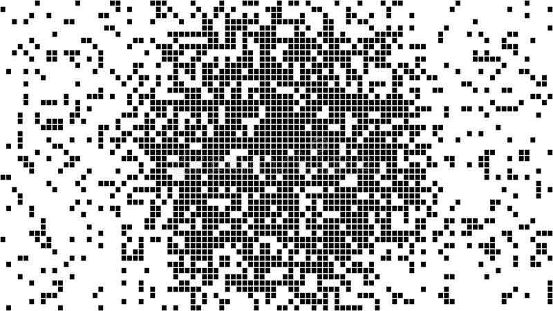 Pixel squares background. Monochrome geometric texture. Vector Illustration stock illustration