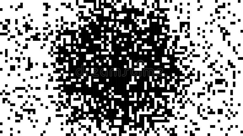 Pixel squares background. Monochrome geometric texture. Vector Illustration vector illustration