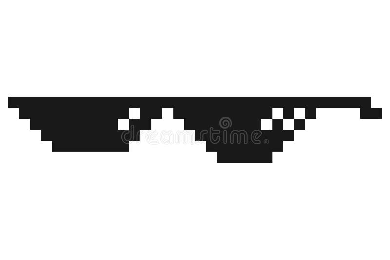 Pixel Glasses Isolated On White Background Stock Vector