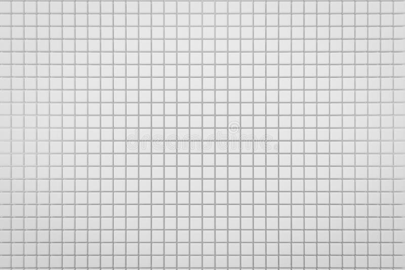 Pixel White Grid Background 3d Render with Copy Space Stock