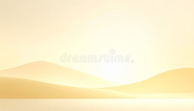 Pixelated Desert Landscape With Golden Dunes and Bright Sunlight Illustration vector illustration
