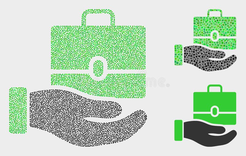 Pixelated ręki oferty skrzynki Wektorowe ikony ilustracja wektor