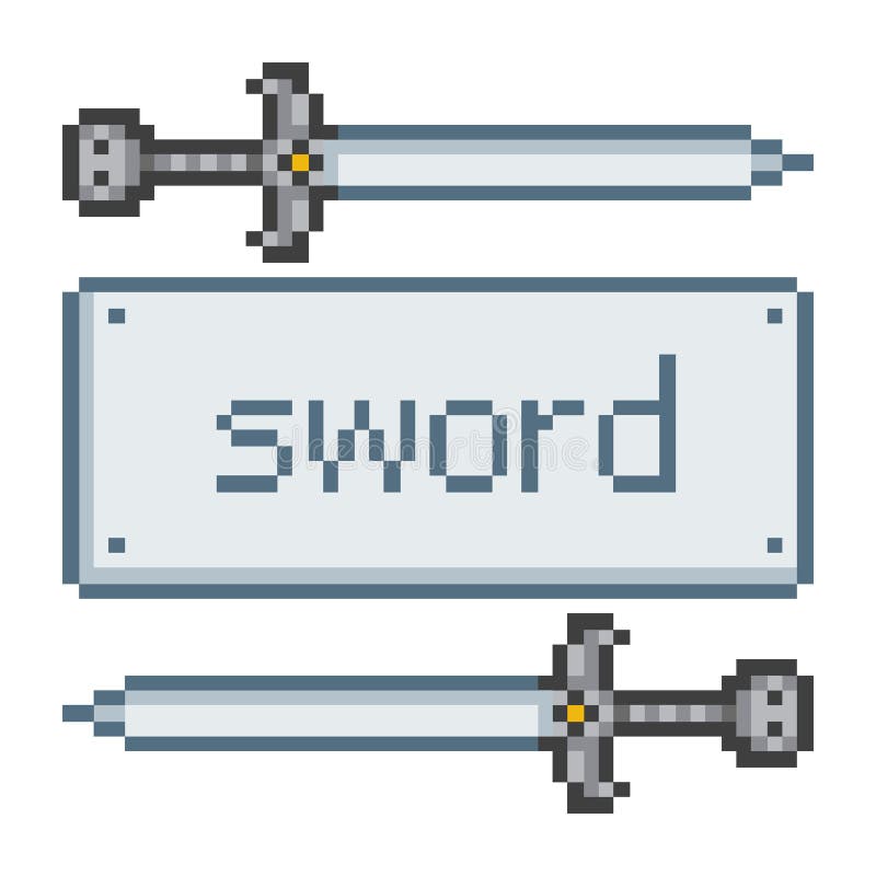 Pixel Schwert lizenzfreie abbildung