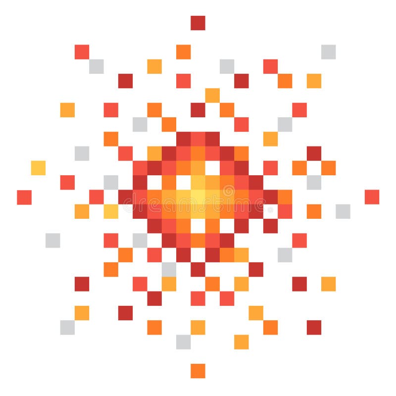 Pixel-Art-Explosion lizenzfreie abbildung
