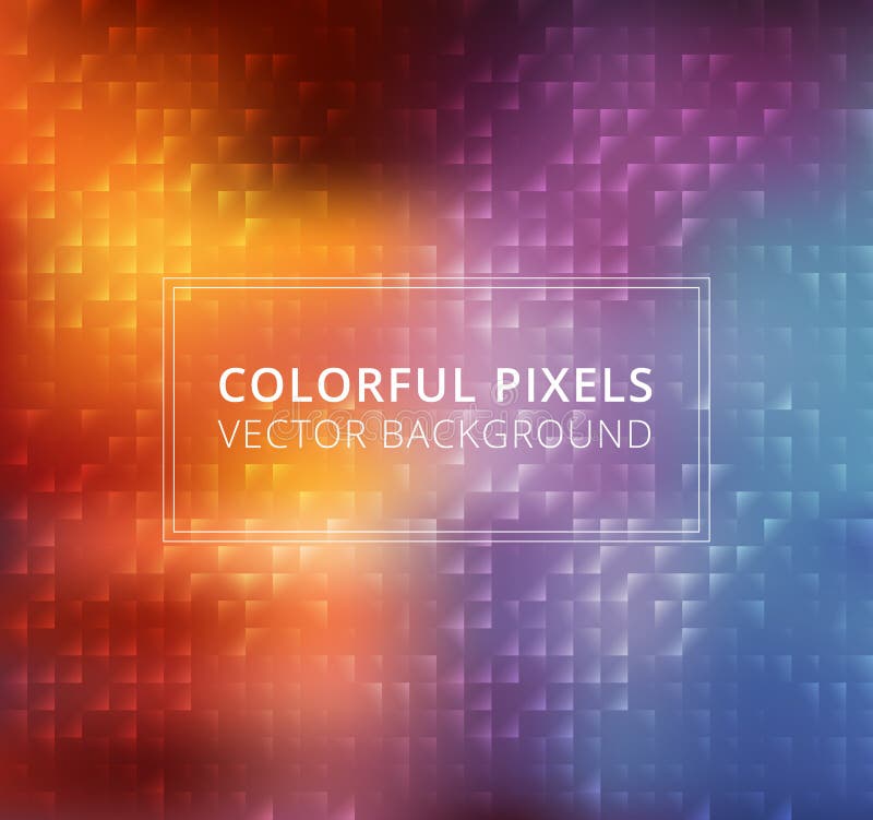 Pixels carrés colorés abstraits fond, vecteur illustration de vecteur Pixels carrés colorés abstraits fond, vecteur illustration de vecteur