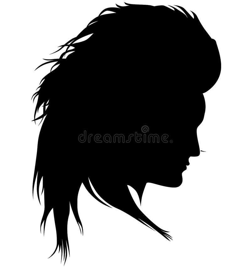 Pixie Corte Punk Peinado Para Una Mujer. Iroquois Corte De Pelo En Una  Mujer Perfil Imagen Vector Ilustración Silueta Realista Stock de  ilustración - Ilustración de peinados, iroquero: 219240992