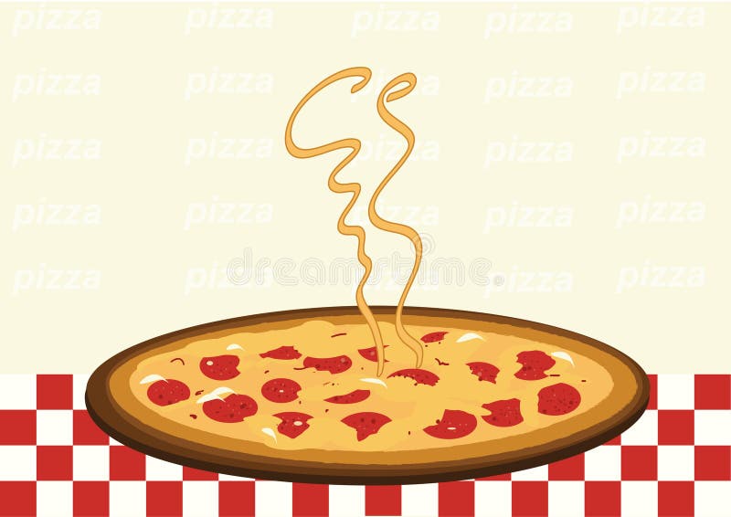 Hot Slice of Pizza Clipart stock illustration. Illustration of colored 2759981