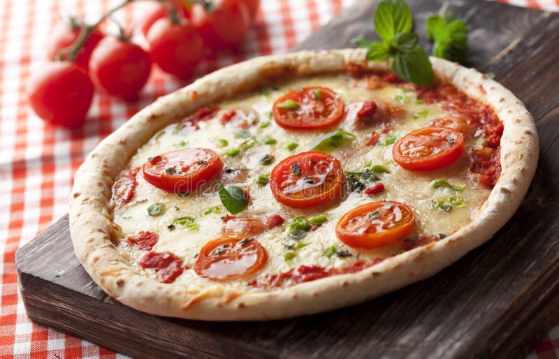 Pizza stock photo. Image of vegetarian, round, margherita - 35669930