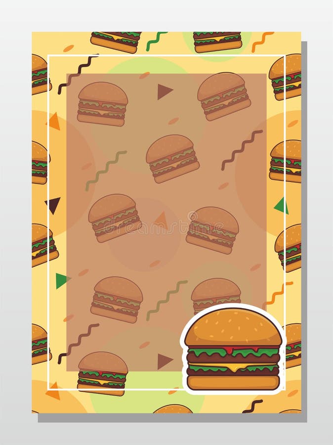 Khám phá mẫu nền nền Hamburger đầy màu sắc và sáng tạo cho thiết kế thực đơn, thẻ, poster của bạn! Với những hình ảnh sống động và tươi mới, mẫu này sẽ giúp thực đơn của bạn trở nên cuốn hút và độc đáo hơn bao giờ hết. Chắc chắn các khách hàng của bạn sẽ ấn tượng với thiết kế này!