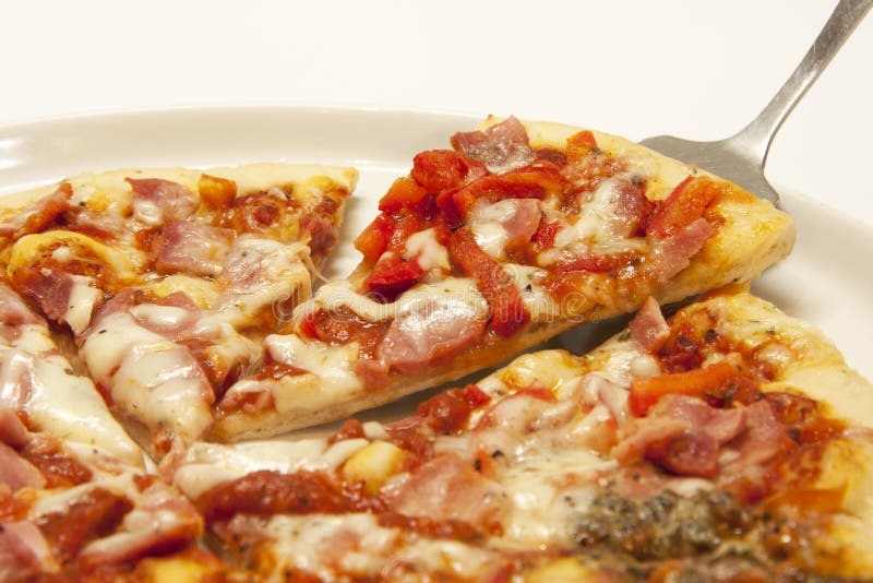 Pizza with bacon and cheese