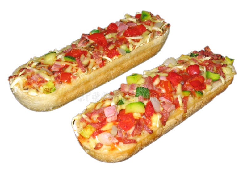 Pizza Baguette stock image. Image of flatbread, salami 4308687