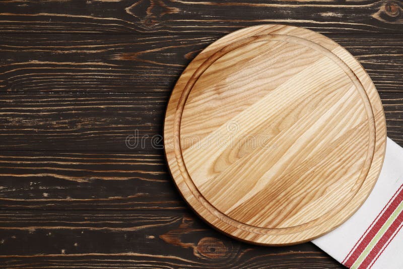 Pizza board on a wooden