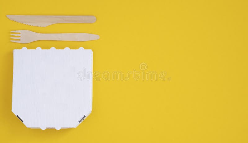Download Pizza Box For Design And Logo On Yellow Background Stock Image Image Of Order Takeaway 176148617 Yellowimages Mockups