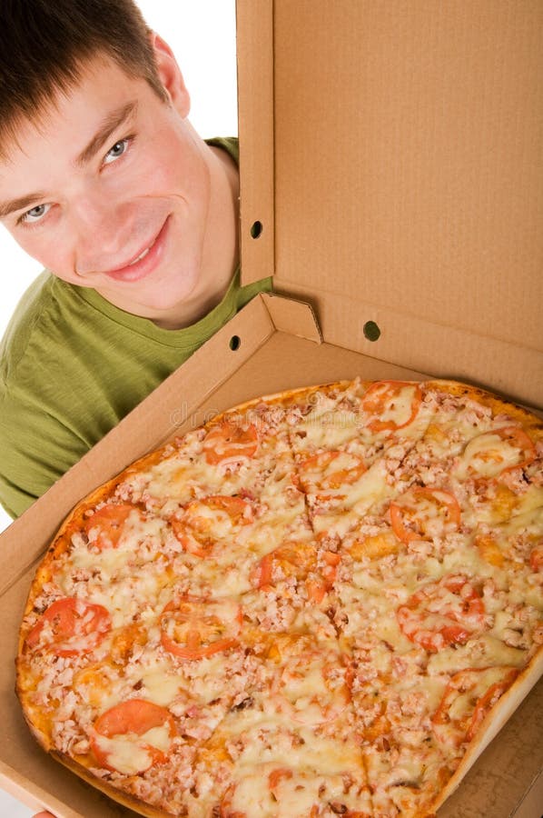 Pizza boy stock image