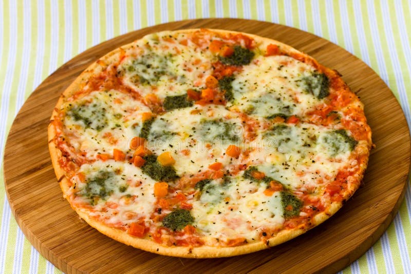 Pizza with Broccoli and Mozzarella