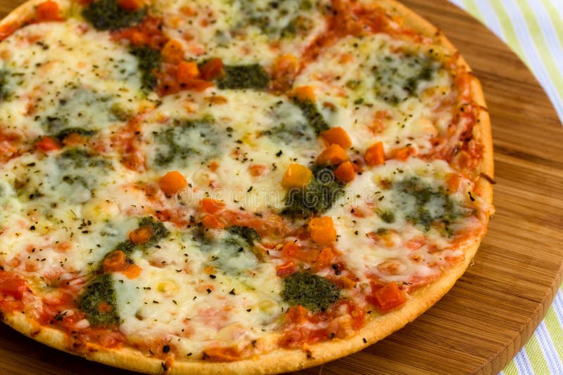 Pizza with Broccoli and Mozzarella