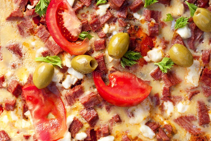 Pizza caseiro deliciosa imagens de stock royalty free