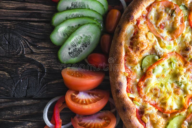 Pizza and components stock photo. Image of mozzarella 79335556