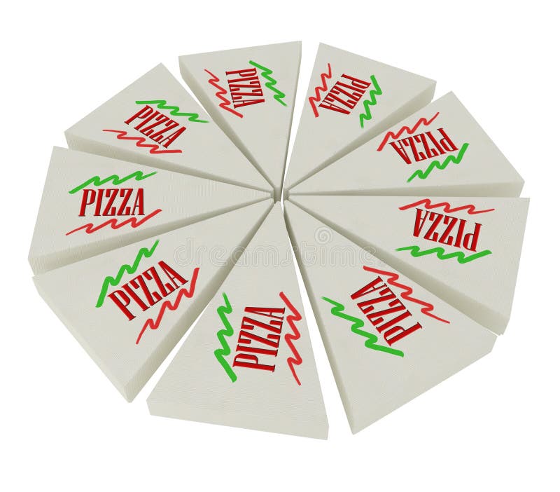 Pizza coupée en tranches d'isolement sur le blanc illustration libre de droits Pizza coupée en tranches d'isolement sur le blanc illustration libre de droits