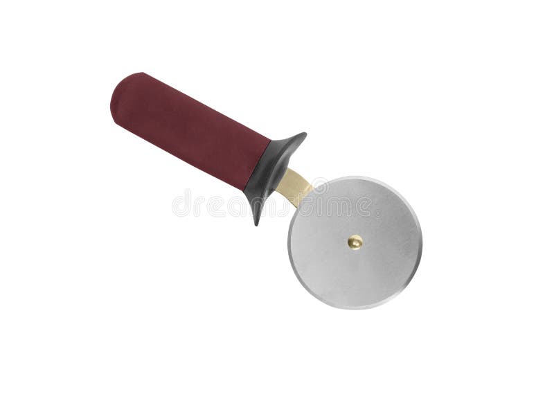Pizza cutter isolated stock images