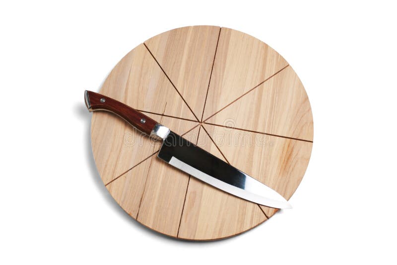 Pizza Cutting Board and Knife Stock Image Image of knife, table 12728673