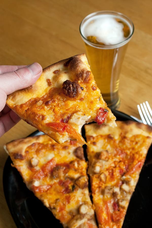 Pizza del pollo del búfalo imagen de archivo libre de regalías Pizza del pollo del búfalo imagen de archivo libre de regalías