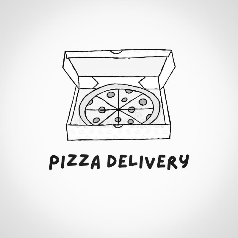 Pizza delivery stock illustration. Illustration of logo 261450471